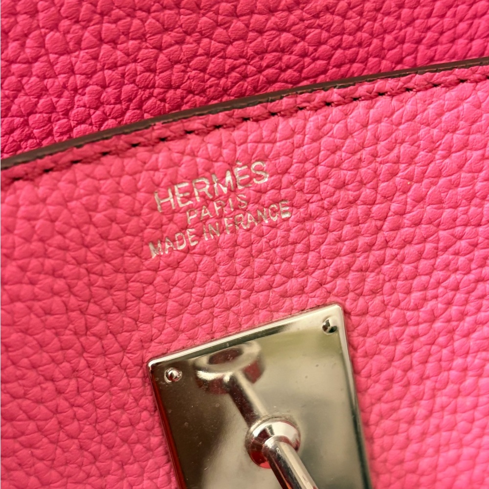 Pink Leather Satchel Handbag - Designer Style - Picture 6 of 16